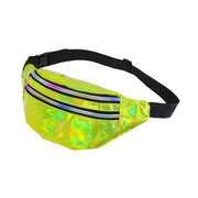 Holographic Bum Bag Fanny Pack Lime Green Shiny - Lucky Skates 