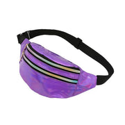 Holographic Bum Bag Fanny Pack Purple Shiny - Lucky Skates 