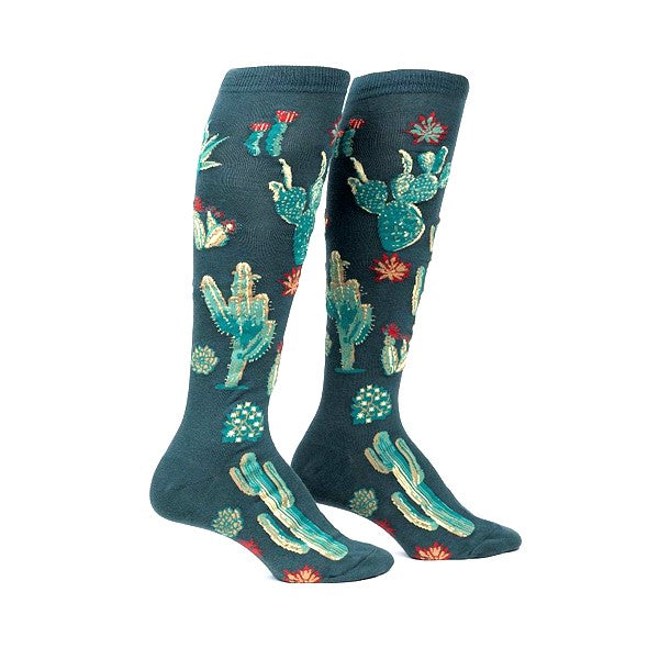 Cactus Jungle Knee High Socks - Lucky Skates