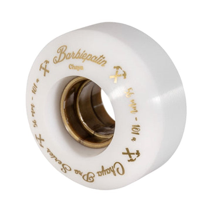 Chaya Barbie LU Pro Park Roller Skate Wheels White Gold 56mm 101A- Lucky Skates