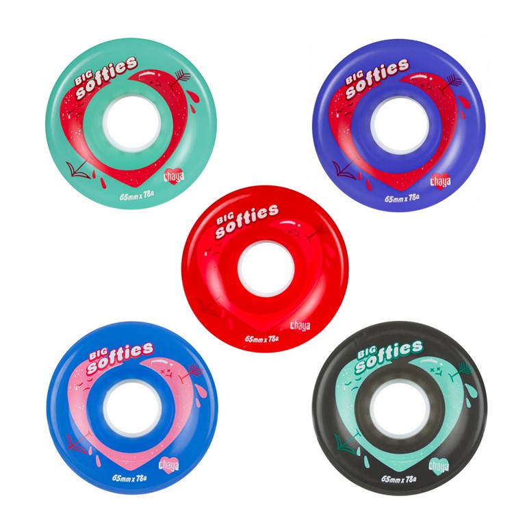 Chaya Big Softie Outdoor Roller Skate Wheels 65mm 78A- 4 Pack - Lucky Skates