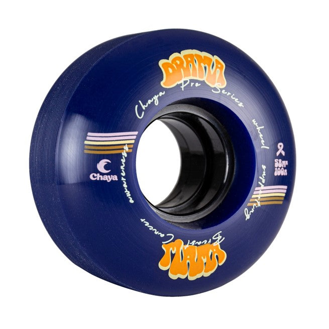 Chaya Drama Mama Breast Cancer Awareness Roller Skate Park Wheels Blue 58mm 100A - Lucky Skates
