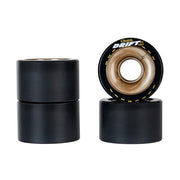Chaya Drift Indoor Roller Skate Wheels Black/Gold 59mm 95A - 4 Pack - Lucky Skates