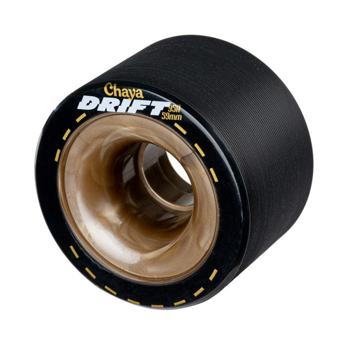 Chaya Drift Indoor Roller Skate Wheels Black/Gold 59mm 95A - Lucky Skates