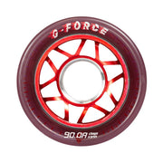 Chaya G-Force Alloy Red Maroon Indoor Roller Skate Wheels 90A 59mm Red - 4 Pack - Lucky Skates