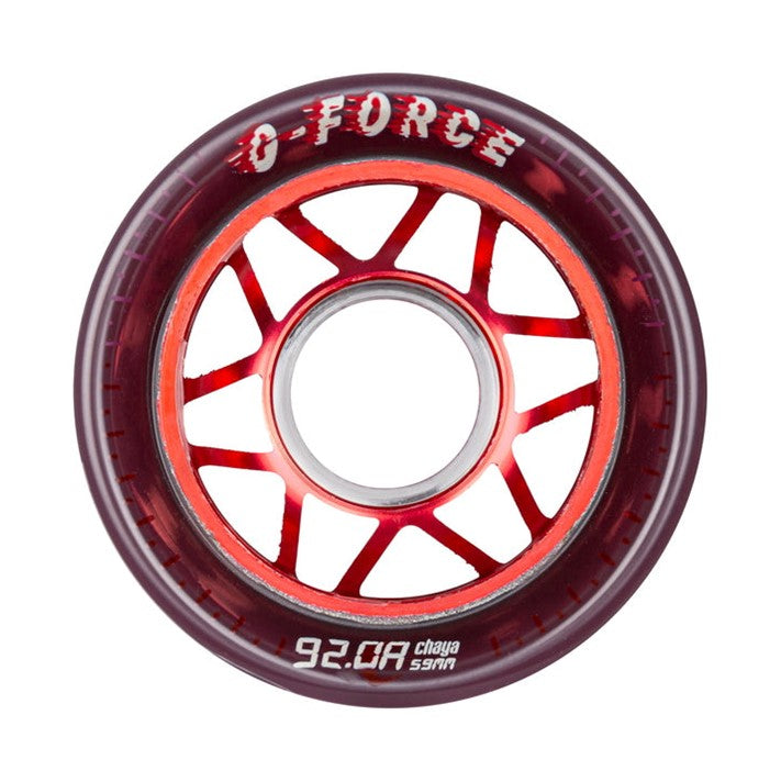 Chaya G-Force Alloy Red Maroon Indoor Roller Skate Wheels 92A 59mm Red - Lucky Skates