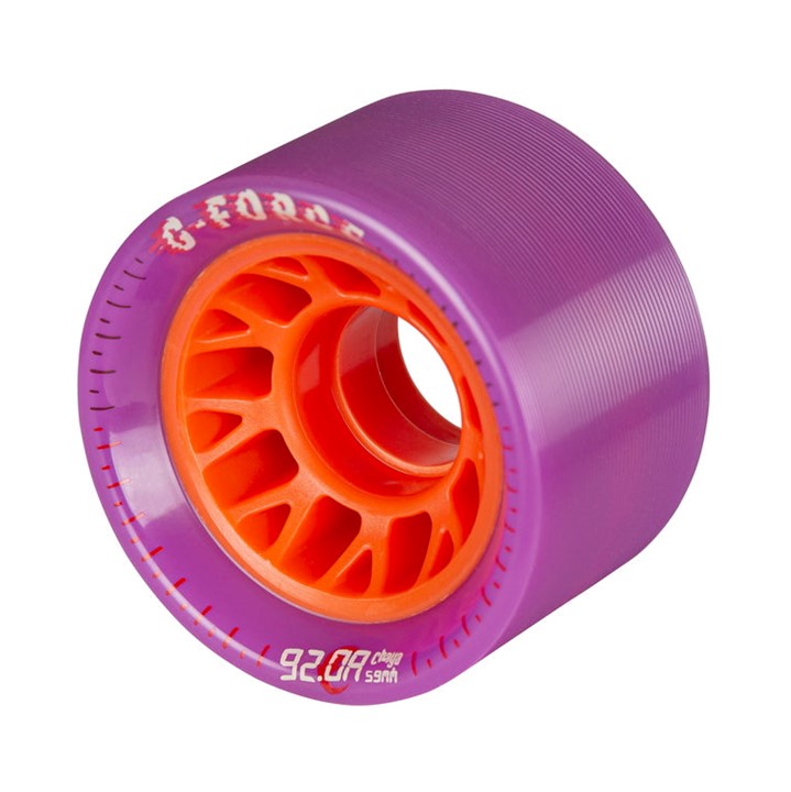 Chaya G-Force Indoor Roller Skate Wheels Purple Orange 59mm 92A- Lucky Skates