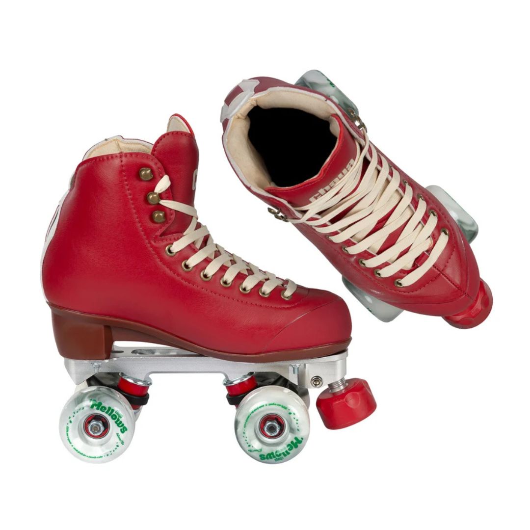 Chaya Melrose Premium Berry Red High Top Roller Skates - Lucky Skates