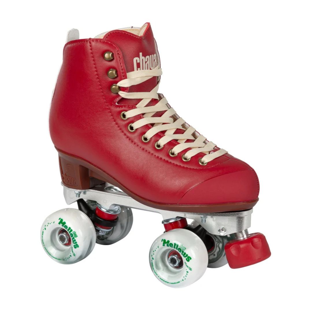Chaya Melrose Premium Berry Red High Top Roller Skates - Lucky Skates
