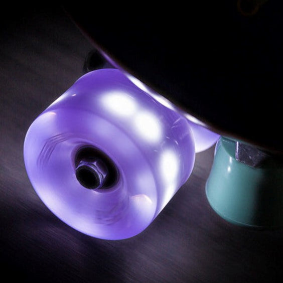 Chaya Light Up Neon Purple Roller Skate Outdoor Wheels LED 78A 65mm  - Lucky Skates