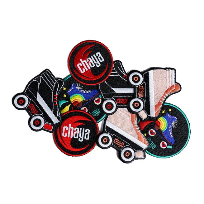 Chaya Iron On Roller Skate Patches - Lucky Skates