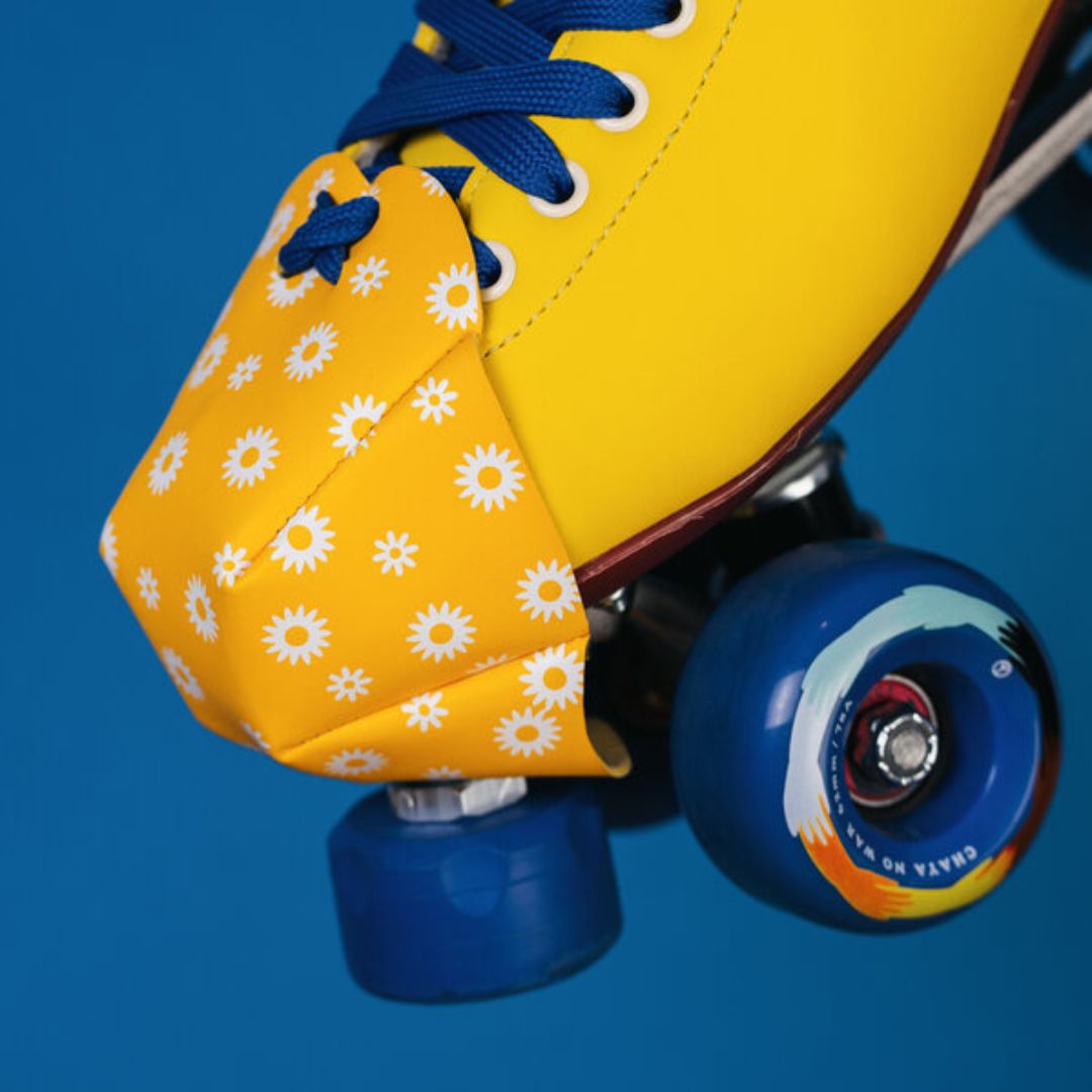 Chaya Melrose Roller Skate Toe Protectors/Toe Caps Yellow daisy Flowers  - Lucky Skates 