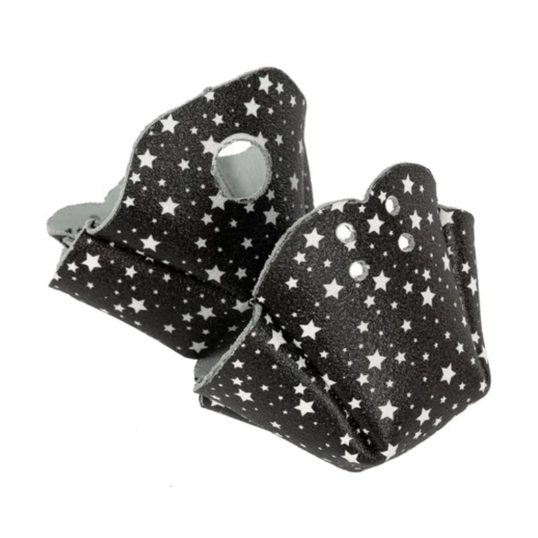 Chaya Melrose Roller Skate Toe Protectors/Toe Caps Stars Black White   - Lucky Skates 