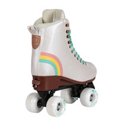 back view chaya white pearl high top adjustable kids skate