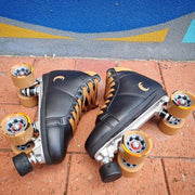 Chaya Vintage Mocha Roller Skates Black Brown Sneaker Stle Brown Black Outdoor Wheels - Lucky Skates