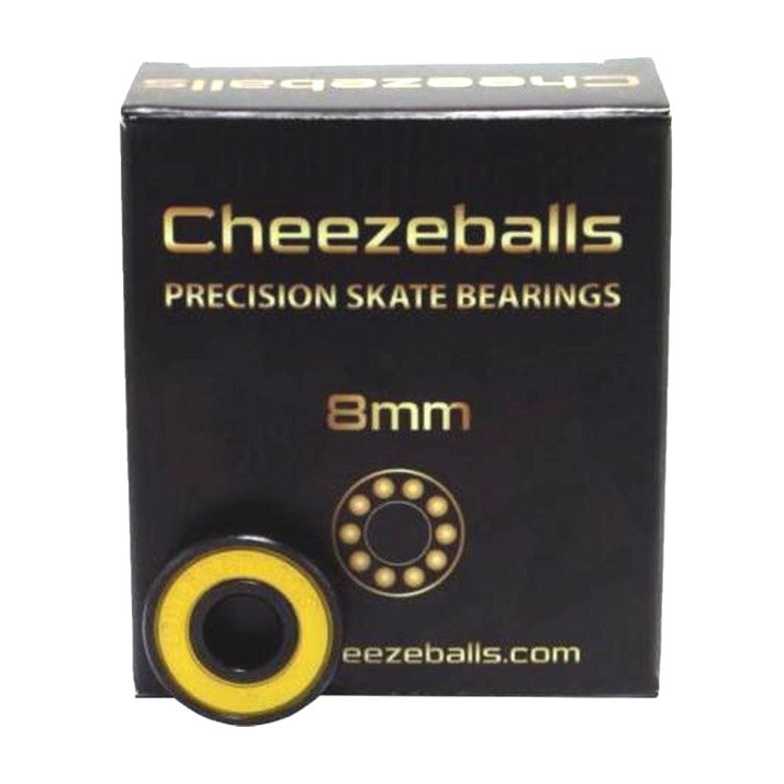 Cheezeballs Cheddars Skate Bearings Yellow - 16 Pack - Lucky Skates
