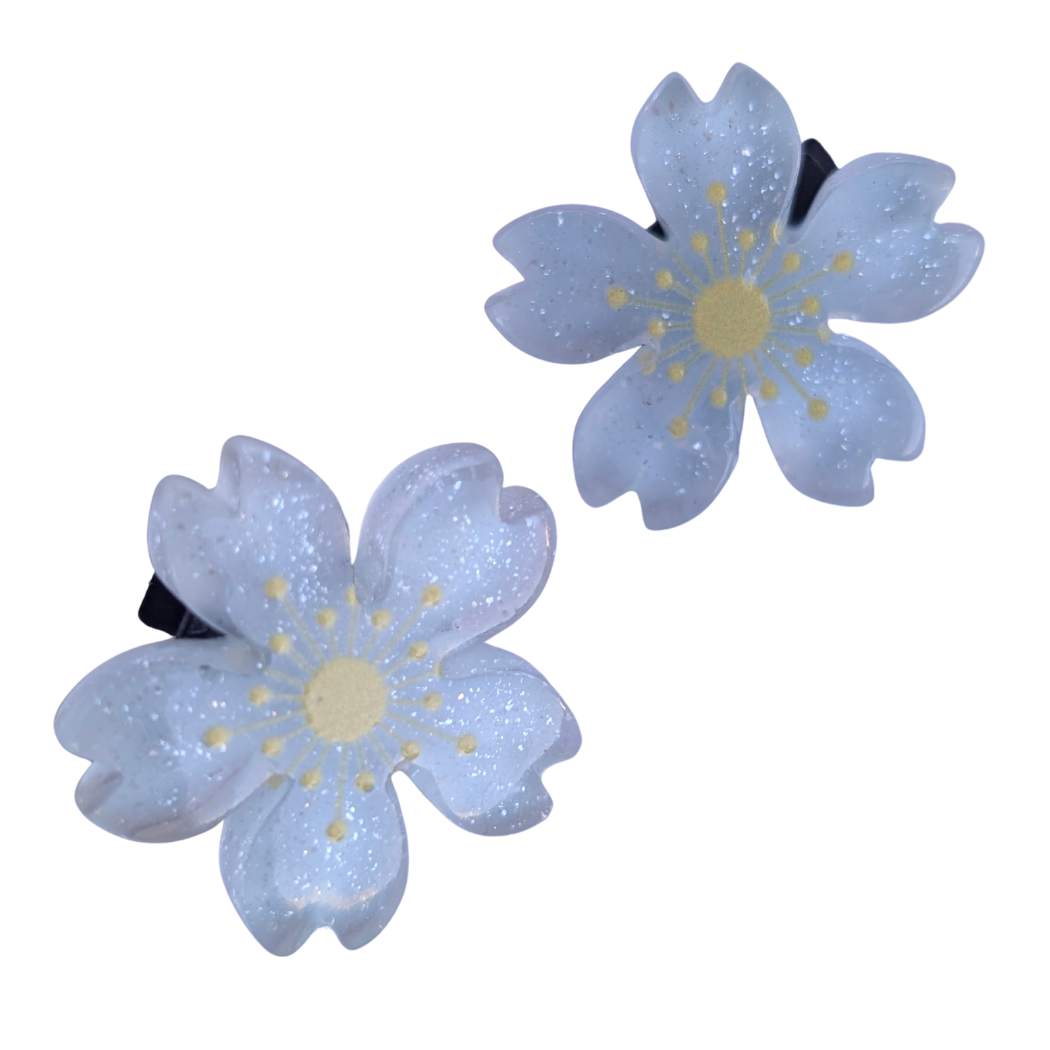Roller Skate Cherry Blossom Clips - 2 pack - Lucky Skates 