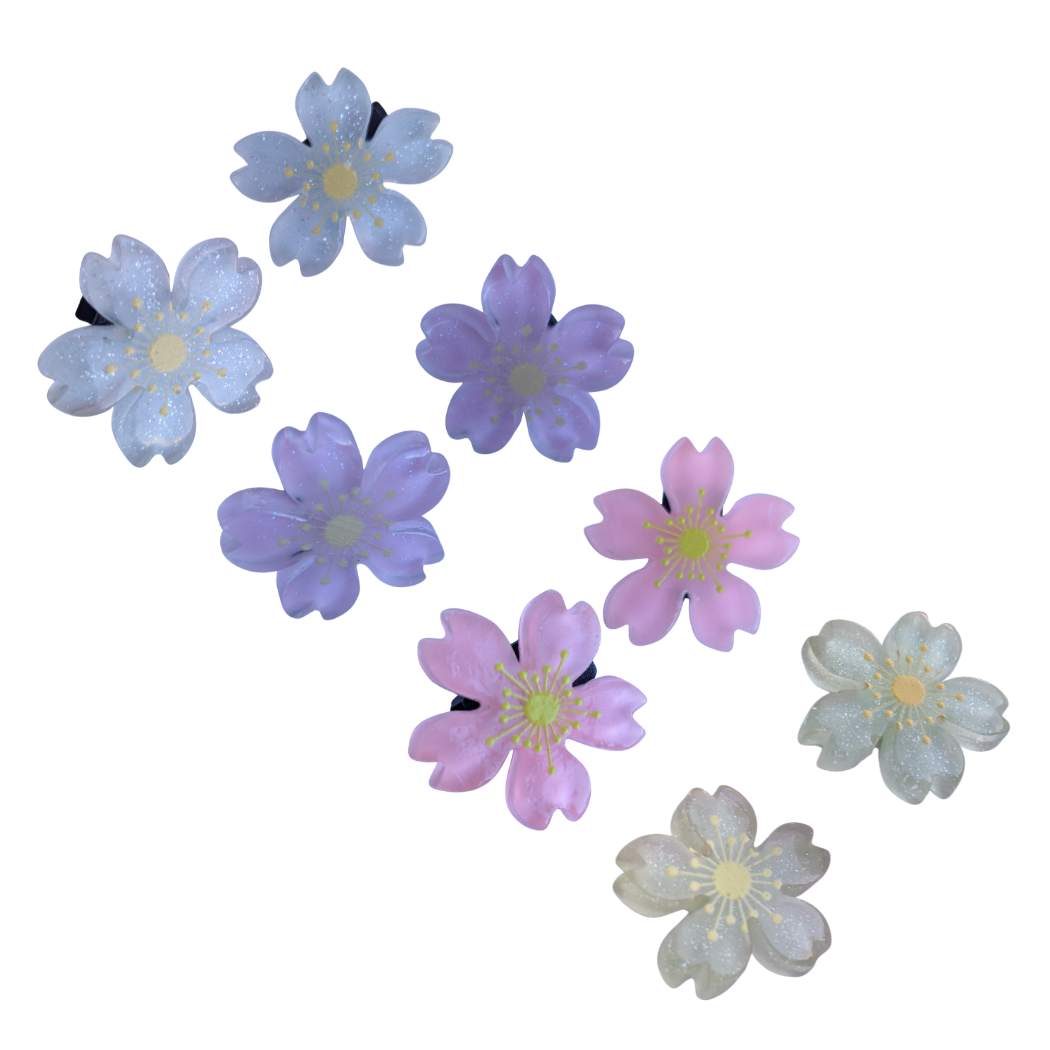 Roller Skate Cherry Blossom Clips - 2 pack - Lucky Skates 
