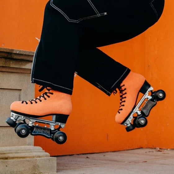 Chuffed Leather Skate Boots Pro Wild Thing Orange/Black - Lucky Skates