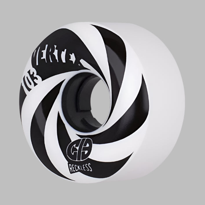CIB Vertex White Skate Park Roller Skate Wheels White/Black Swirl - Lucky Skates