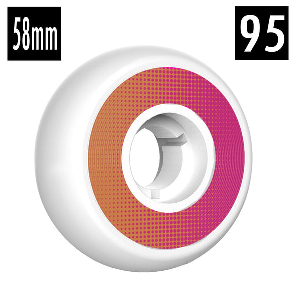 Dead Team Pink Orange Inline Wheel 95A 58mm - 4 Pack