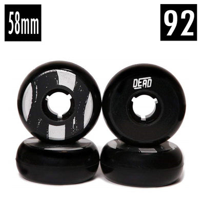 black and silver stripped 58mm 92a  aggressive skate park wheels 