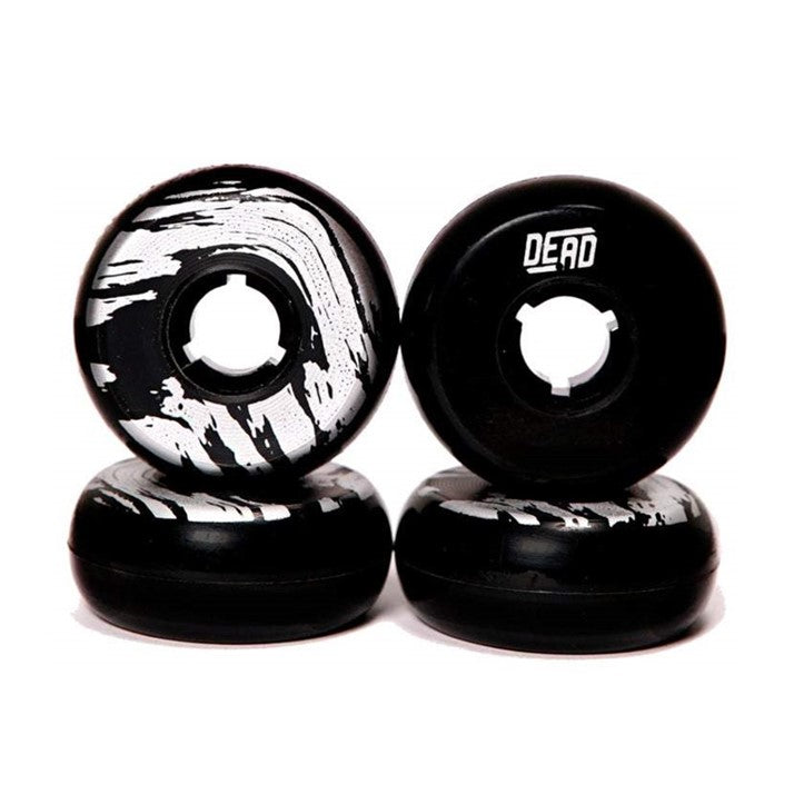 Dead Team Black Zebra Aggressive Inline Skate Wheels Black/White - 4 Pack - Lucky Skates