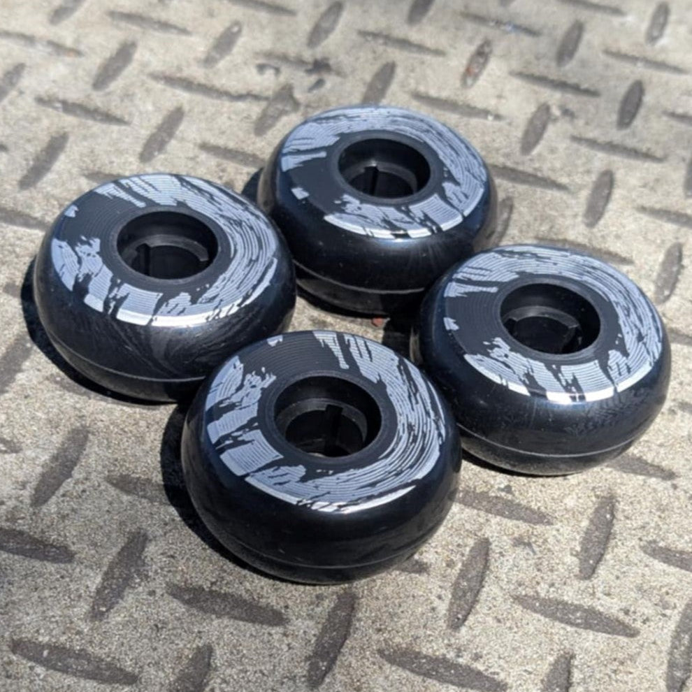 Dead Team Black Zebra Aggressive Inline Skate Wheels Black/White 58mm 95A - 4 Pack - Lucky Skates