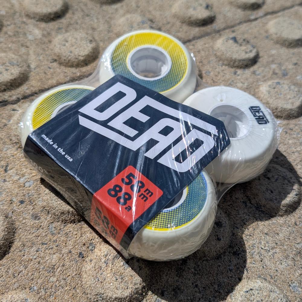 Dead Team Blue Yellow Inline Wheels 58mm 88A - 4 Pack
