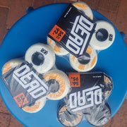 Dead Team Inline Aggressive Skate Wheels White Black 56mm 95a 4 packs - Lucky Skates