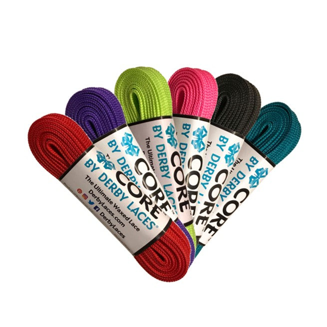 Derby Laces Core Waxed Skate Laces, Boot Laces, 108" (274cm) - Lucky Skates