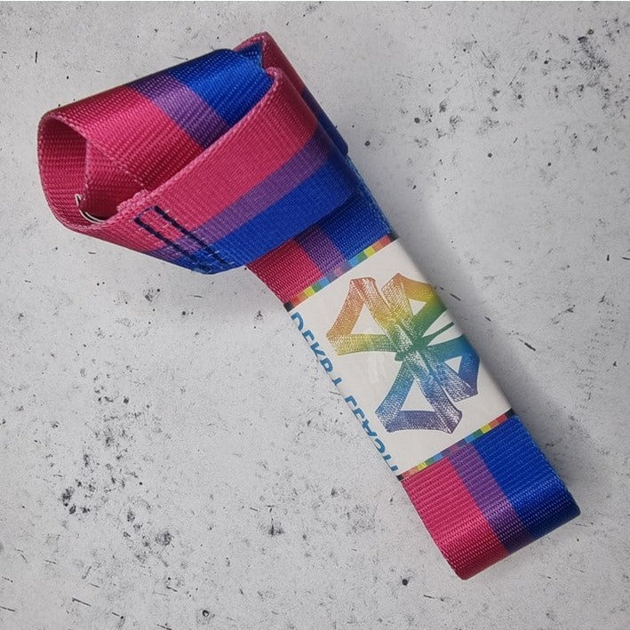 Derby Laces Roller Skate Strap Bi Pride Blue Pink - Lucky Skates
