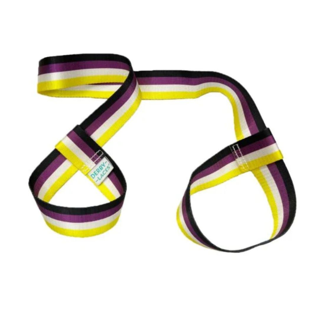 Derby Laces Roller Skate Strap Pride NB yellow Purple - Lucky Skates