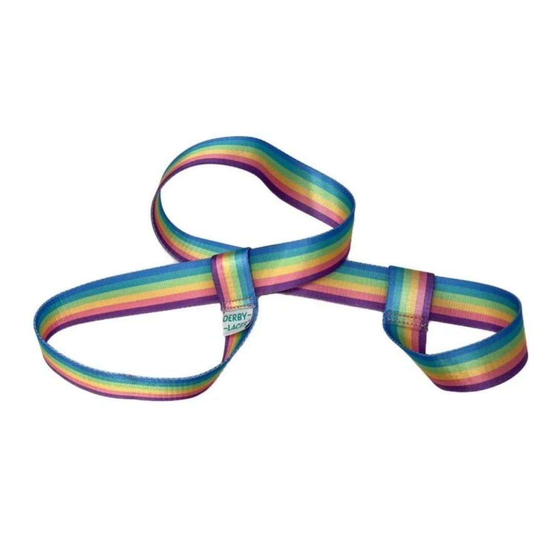 Derby Laces Roller Skate Strap Pastel Rainbow - Lucky Skates