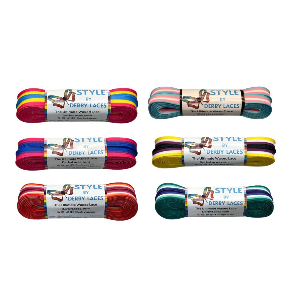 Derby Laces Style Pride Waxed Laces - Lucky Skates 