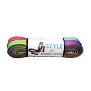 Derby Laces Style Rainbow Laces Waxed Laces Rainbow Gradiant - Lucky Skates