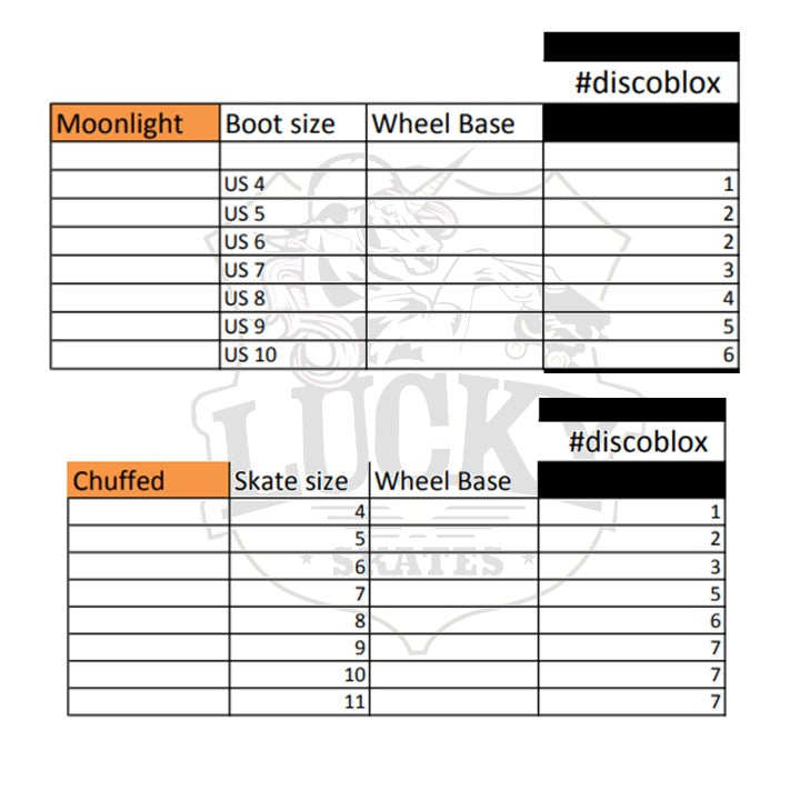 Disco Blox Grind Blocks Moonlight Chuffed Size Chart - Lucky Skates