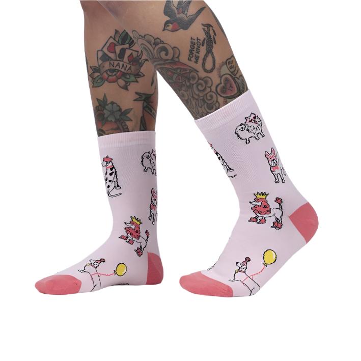 Sock It To Me Dog Nouveau Women's Crew Dog Socks - Lucky Skates
