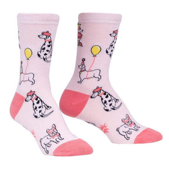 Sock It To Me Dog Nouveau Women's Crew Socks - Lucky Skates