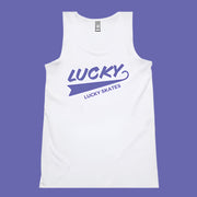 Double Lucky Womens White Singlet - Lucky Skates