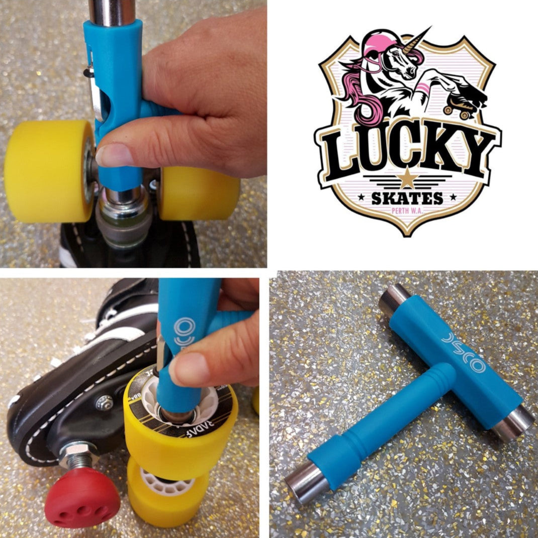 DSCO Rollerskate Tool, Skateboard Tool,    3/8", 9/16” and 1/2” sockets - Lucky Skates