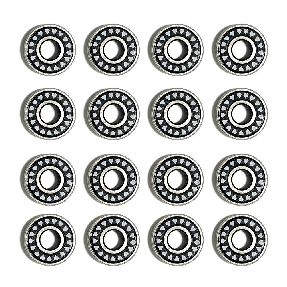 DSCO Skate Bearings Hybrid Pack Black (16Pack) Love Hearts - Lucky Skates