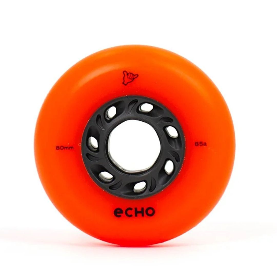 Echo Drift urban Inline Skate Wheels Orange Grey 80mm 85A - Lucky Skates