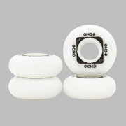 Echo Flow Aggressive Inline Wheels White - 4 Pack - Lucky Skates