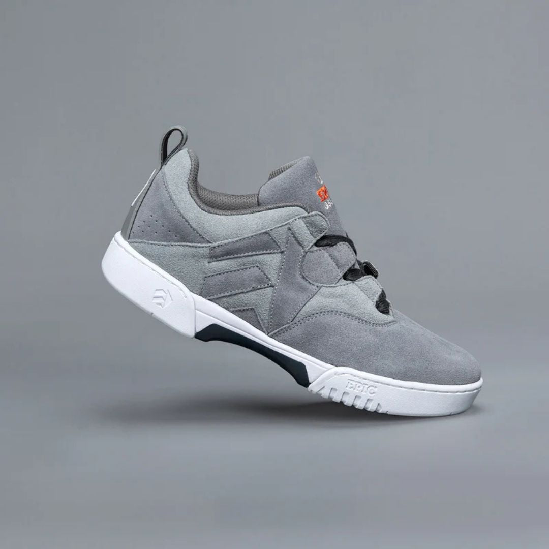 Epic Dash Grind Shoes Soap Shoes Grey Low Cut, Shoes With Grind Blocks - Lucky Skates
