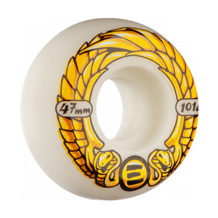 Eulogy Anti Rocker Inline Aggressive Wheel White/Yellow - 4 Pack - Lucky Skates
