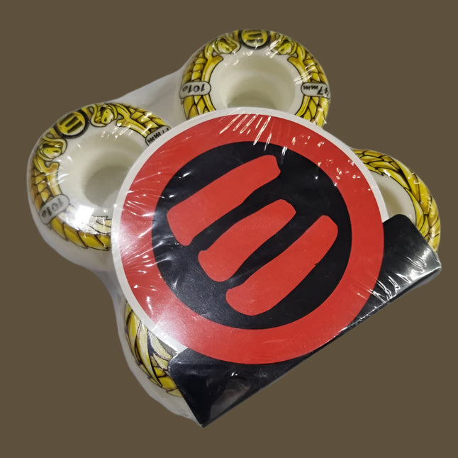 Eulogy Anti Rocker White Wheel 47mm  101A - 4 Pack - Lucky Skates