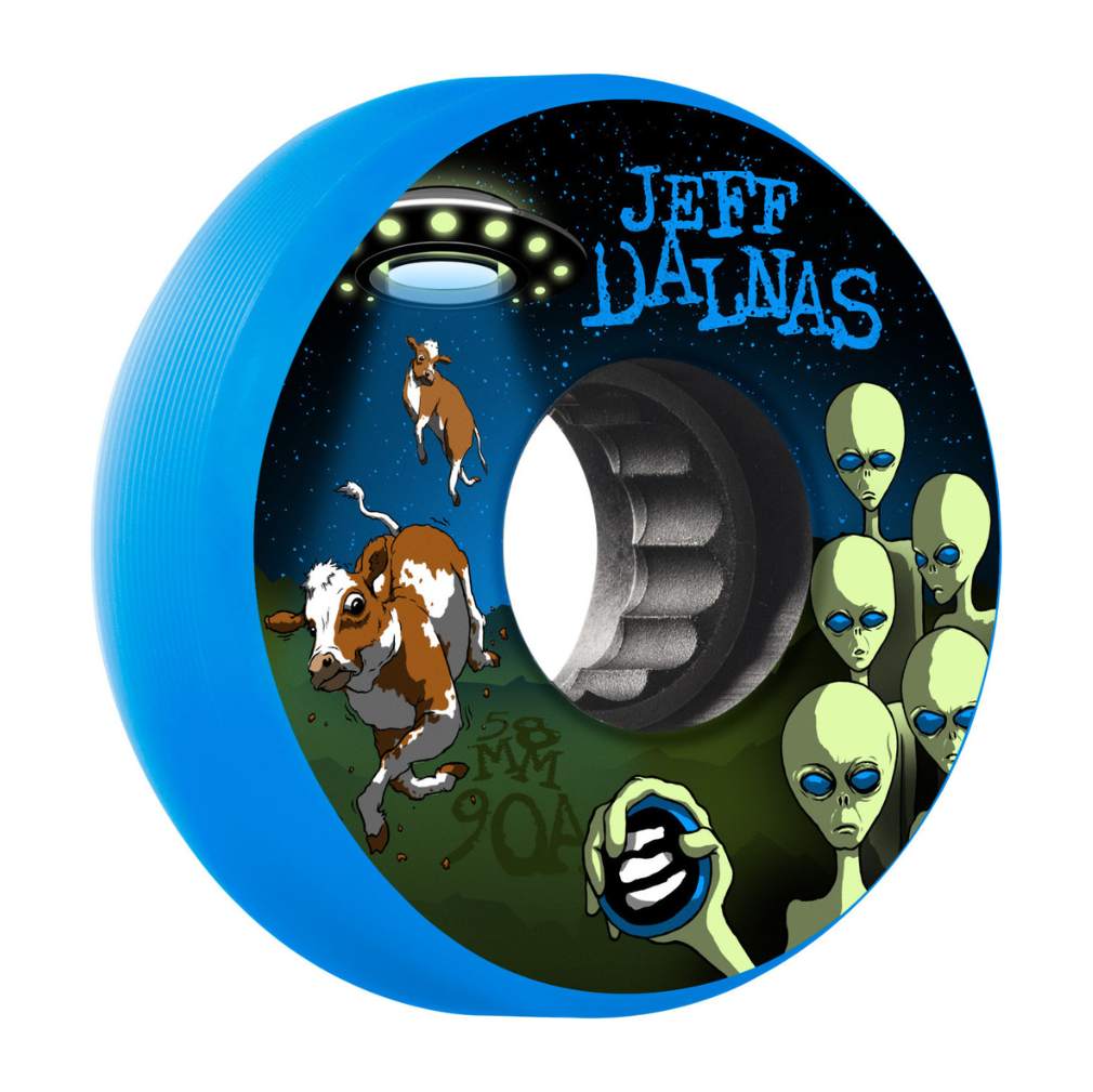 Eulogy Jeff Dalnas Alien Aggressive Blue Inline Wheels 58mm 90A - Lucky Skates 