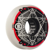 Eulogy Metatron Cube Logo Aggressive Inline Skate Wheel White/Red - 4 Pack - Lucky Skates