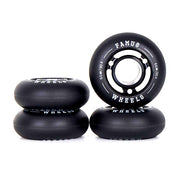 Famus CJ Alloy Inline Wheels Black - 4 Pack - Lucky Skates
